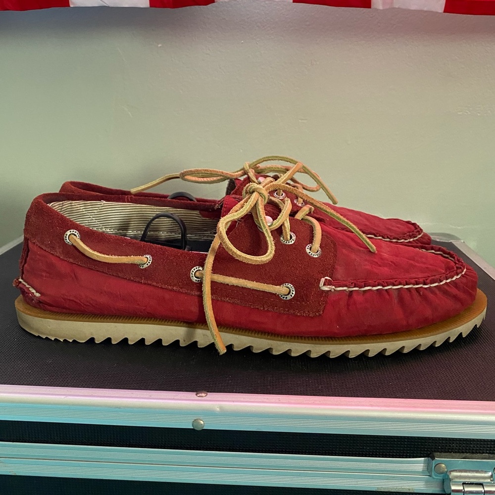Red Suede/Nylon Sperrys